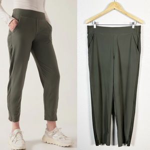 Athleta Womens Brooklyn Ankle Pant in Mountain Olive Green Size 12 Tall